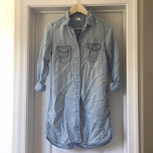 Denim shirt dress